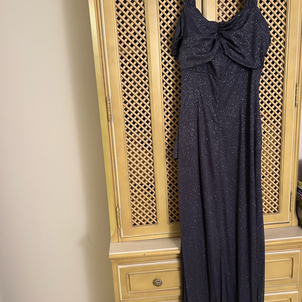 Blue Halter Maxi Gown For Cocktail Events